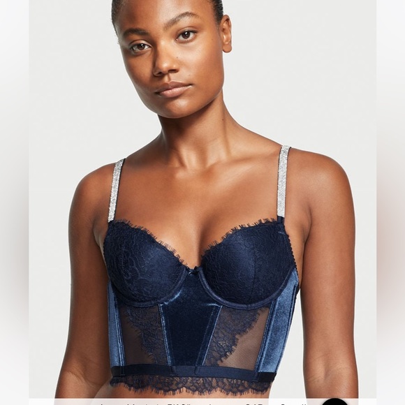 BNWT DREAM ANGELS Lace & Velvet Shine Strap Corset Top - Picture 8 of 8